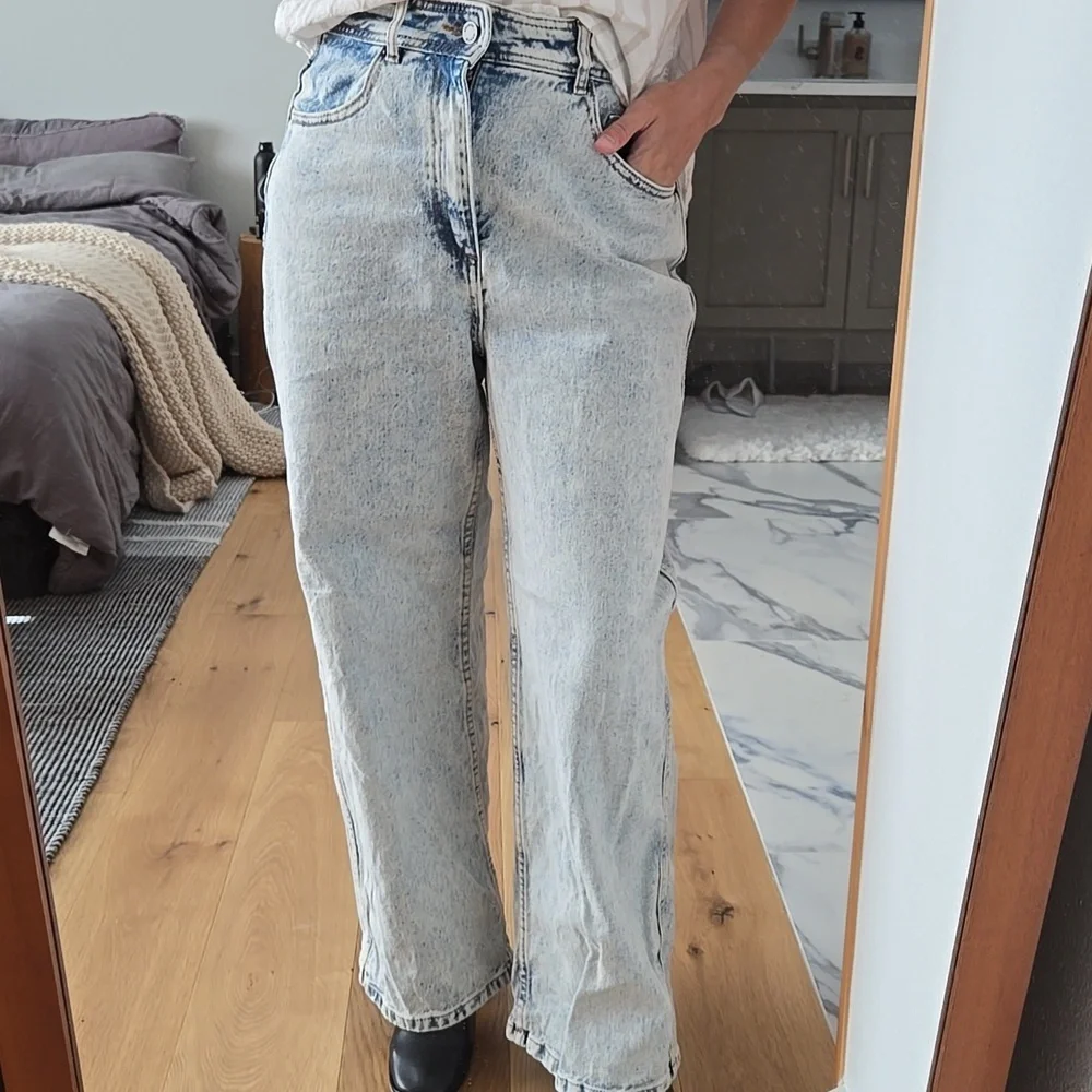 Sézane Le Crop Blue Edge Jeans | French Girl Style I VGUC, size 36 4US - Picture 8 of 13